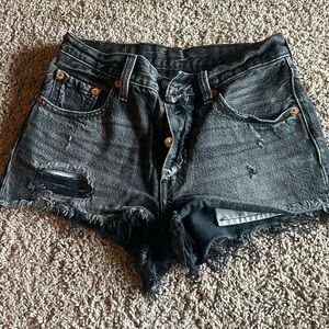 Levi shorts- distressed